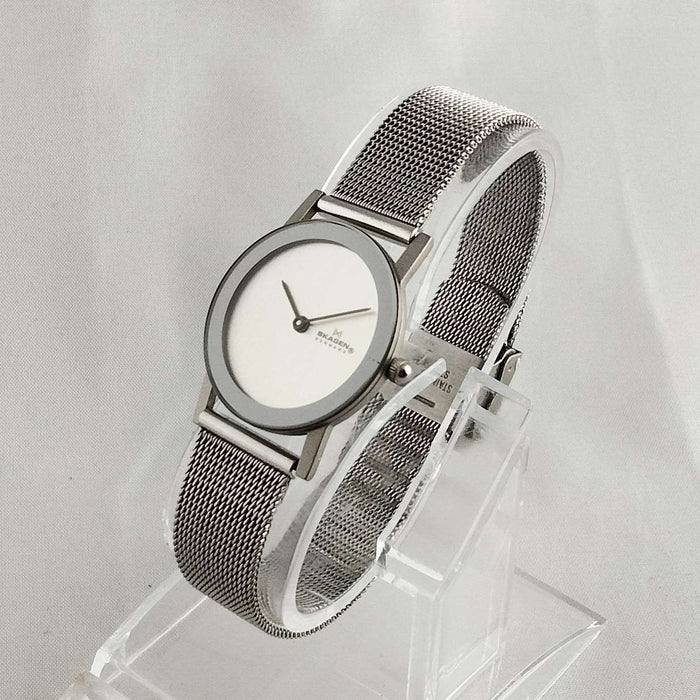 I Like Mikes Mid Century Modern Watches Skagen Unisex Watch, Minimalist Design, Mesh Strap