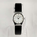 I Like Mikes Mid Century Modern Watches Skagen Women's Watch, Mother of Pearl Dial, Jewel Hour Markers, Black Genuine Patent Leather Strap