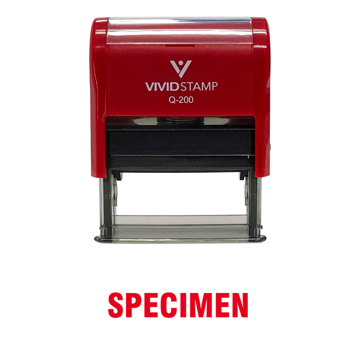 SPECIMEN Self Inking Rubber Stamp