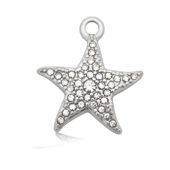 Starfish CZ Charm with Strawberry Jade Gemstone Bracelet