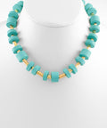 Stationed Wood Disc Necklace