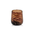 Stemless Tortoiseshell Spiral All Purpose Glass