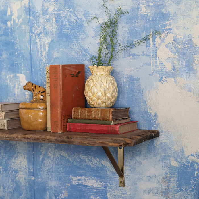 Stoneware Box with Lid & Tiger Handle