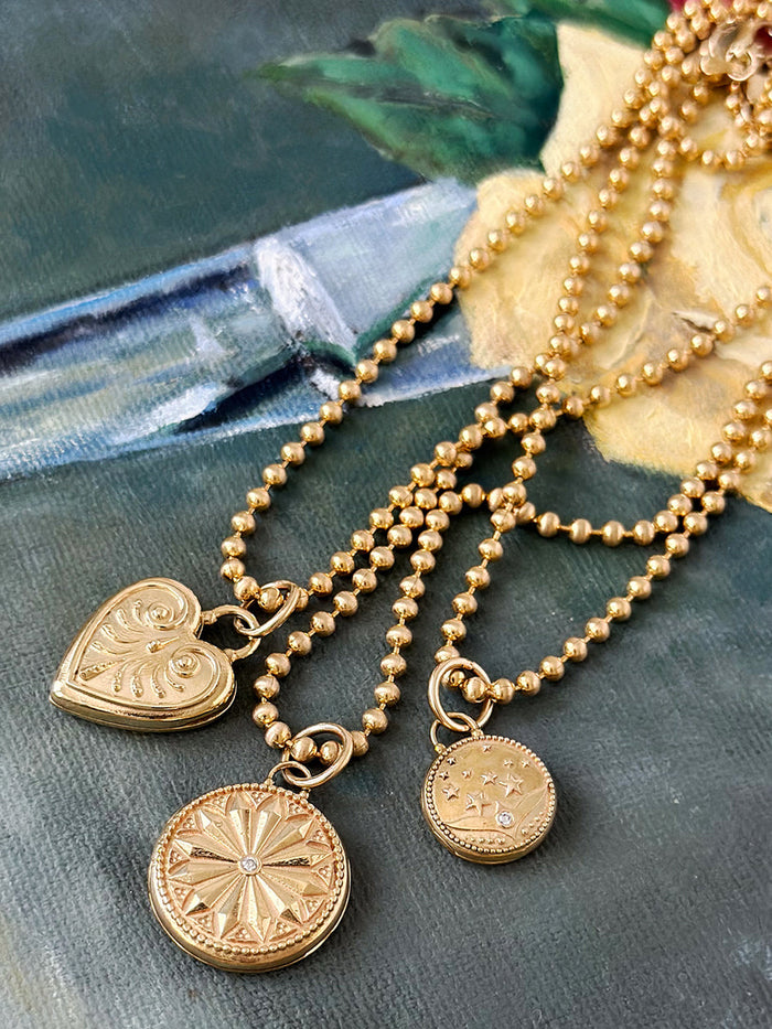 Sun Lotus Locket Charm