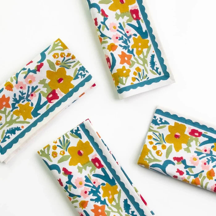 Teal Garden Napkin | Set of 4