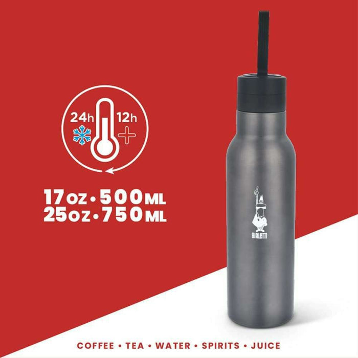 Thermal Bottle, Dark Grey Stainless Steel Flask Thermal Bottle, Dark Grey Thermal Bottle, Dark Grey Bialetti