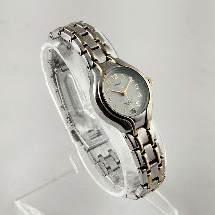 I Like Mikes Mid Century Modern Watches Timex Unisex Indiglo Silver Tone Watch, Bracelet Strap