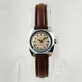I Like Mikes Mid Century Modern Watches Timex Unisex Watch, Navy Dial Details, Brown Leather Strap