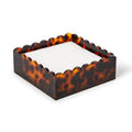 Tortoise Print Scalloped Edge Acrylic Cocktail Napkin Holder