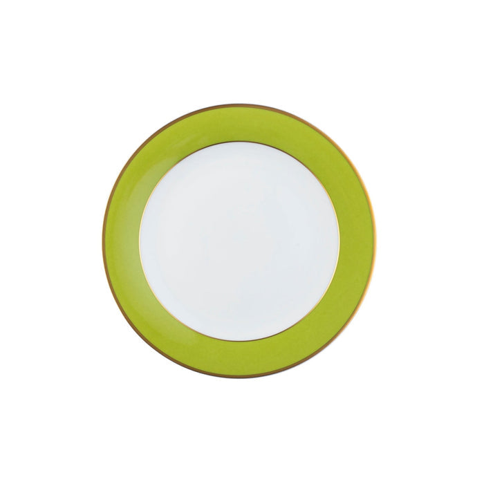 Ultra-White ColorSheen Apple Green Gold Bread and Butter Plate