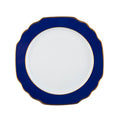 Ultra-White Georgian ColorSheen Navy Blue - Gold Banding - Dinner Plate
