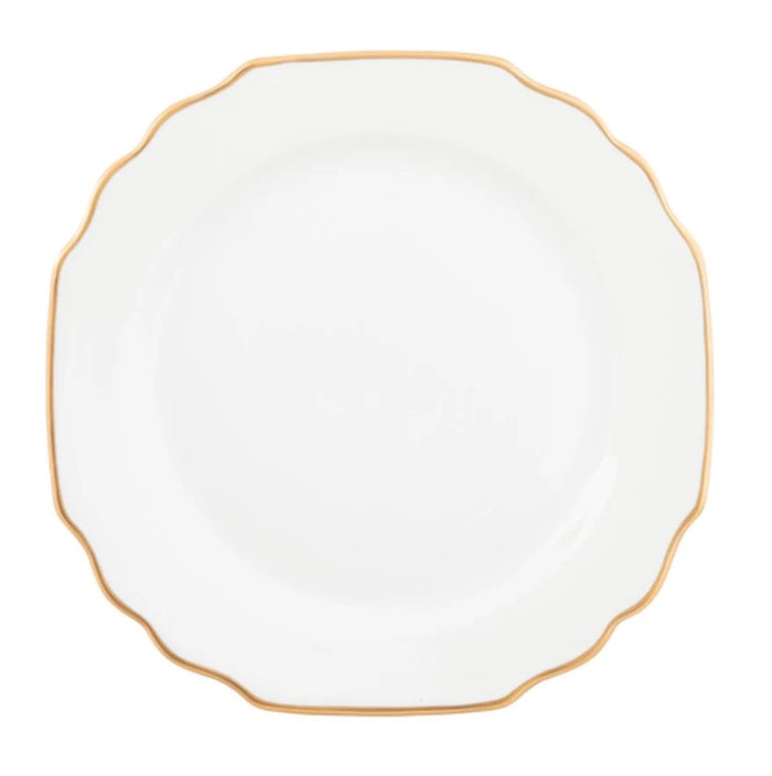 Ultra-White Georgian Gold Bread and Butter Plate