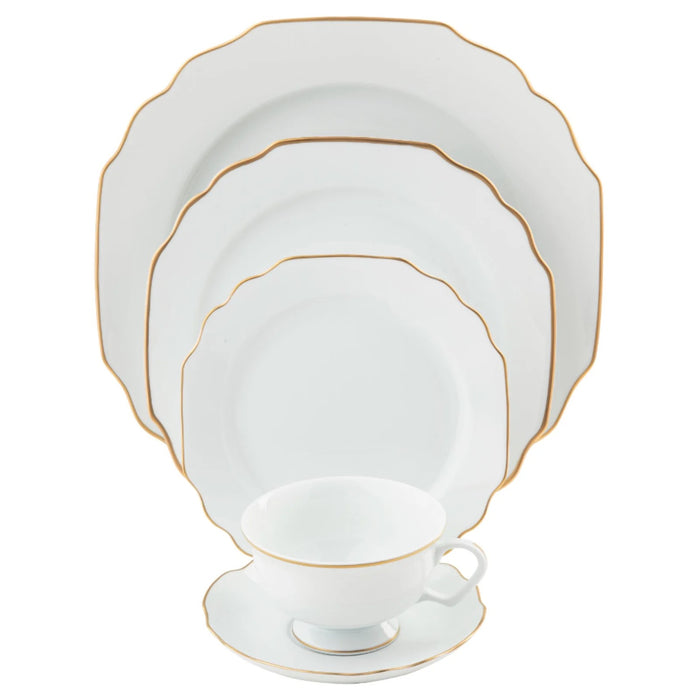Ultra-White Georgian Gold Bread and Butter Plate