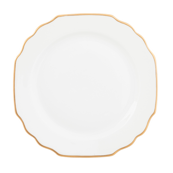 Ultra-White Georgian Gold Dinner Plate