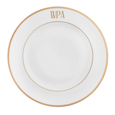 Ultra-White Signature Gold Dinner Plate