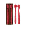 Unscented Fuchsia Flamingo Shaped Taper Candles | Set of 2