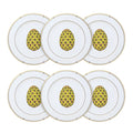 Veritable Porcelaine Email de Limoges Faberge Easter Egg 12" Charger Plates (6)
