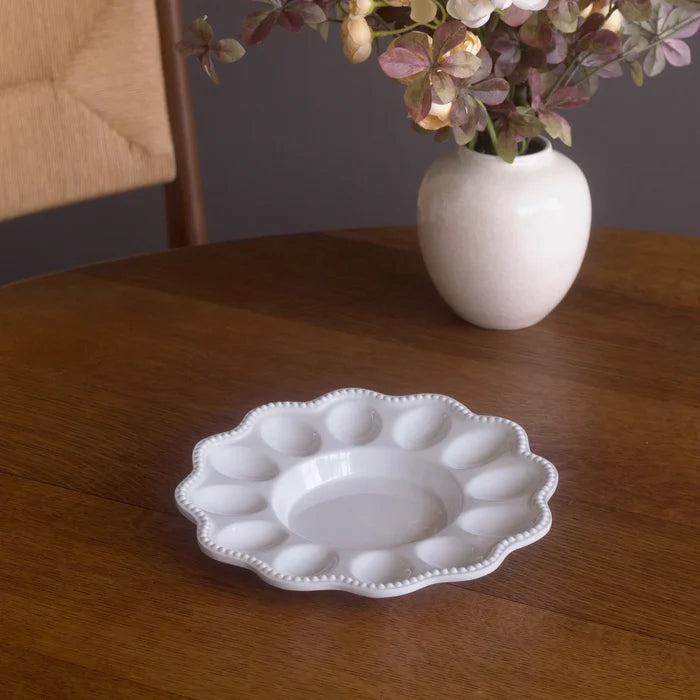 VIDA Alegria Deviled Egg Platter (White)