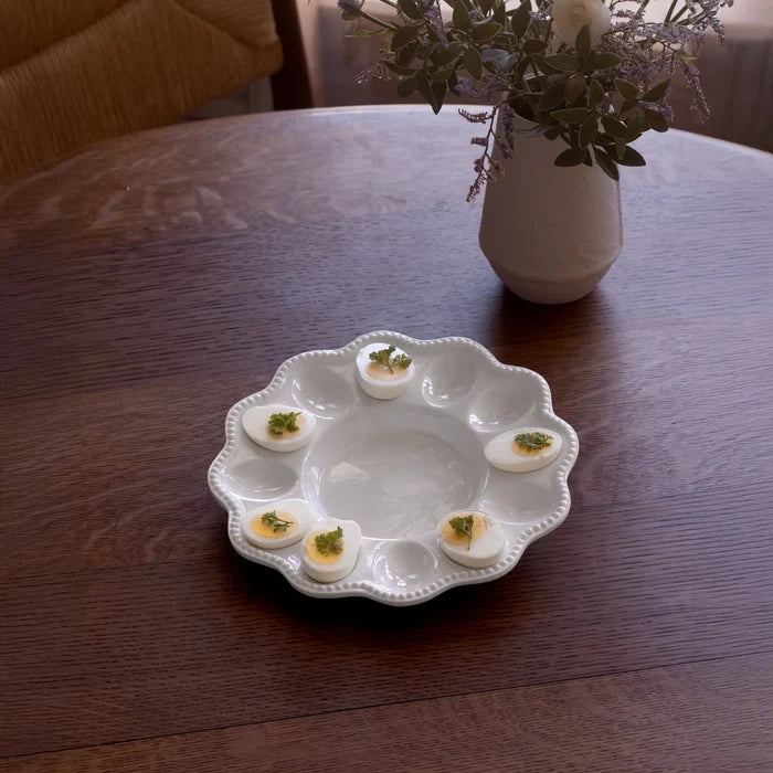 VIDA Alegria Deviled Egg Platter (White)