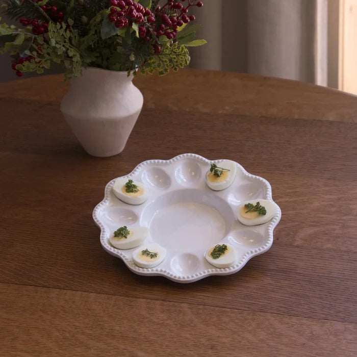 VIDA Alegria Deviled Egg Platter (White)