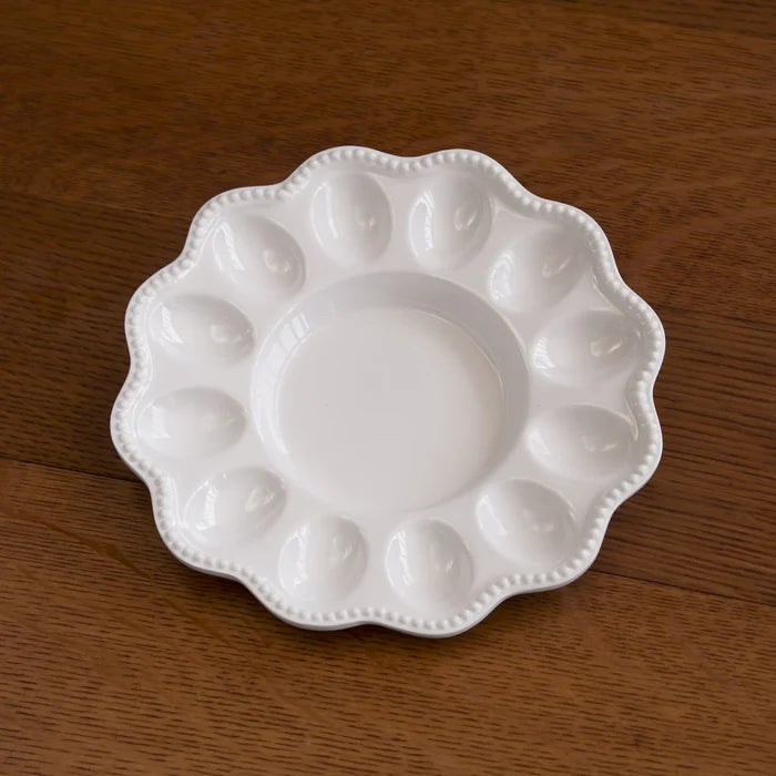 VIDA Alegria Deviled Egg Platter (White)