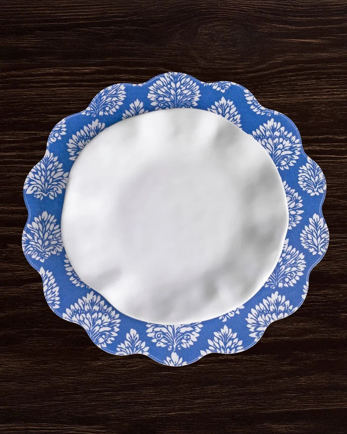 VIDA Blue & White Chinoiserie Reversible Round Placemats | Set of 4