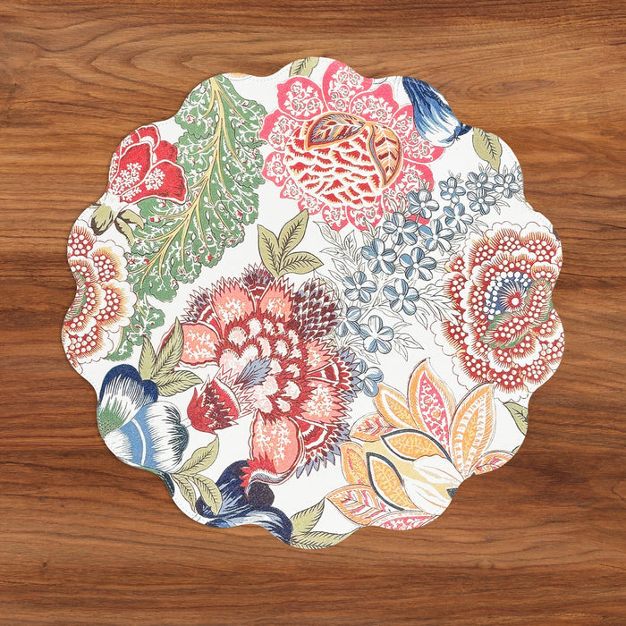 VIDA Eggplant and Pink Reversible Round Placemats | Set of 4