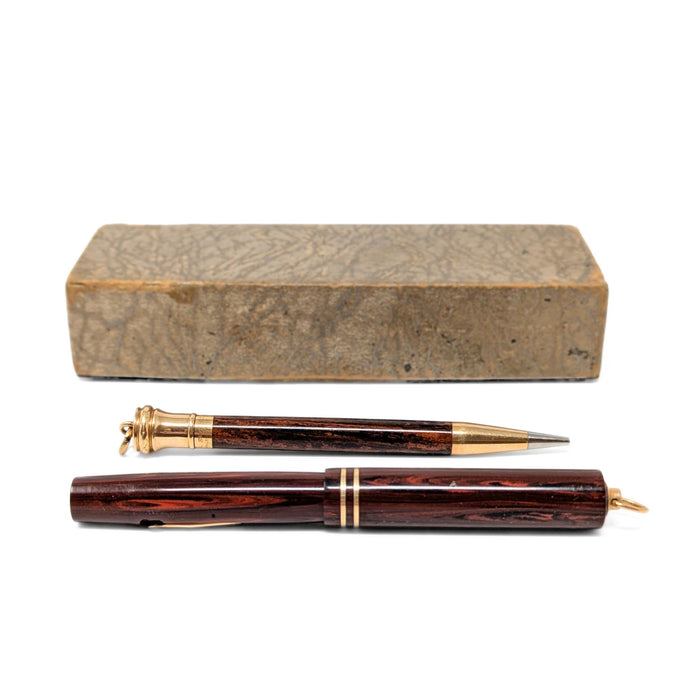 Wahl Products Ring-Top Rosewood Finish Fountain Pen & Eversharp Pencil