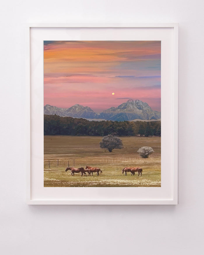 Siobhan Odwyer Western Moonrise Fine Art Print Install