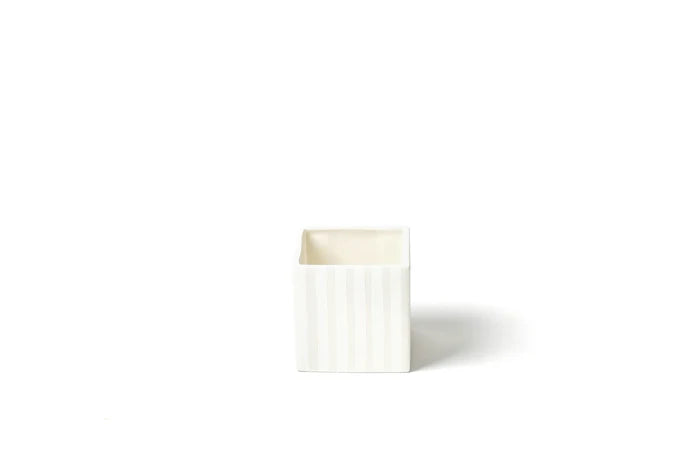 White Stripe Small Mini Nesting Cube