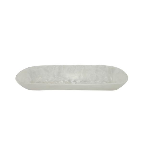 White Swirl Boat Bowl Large