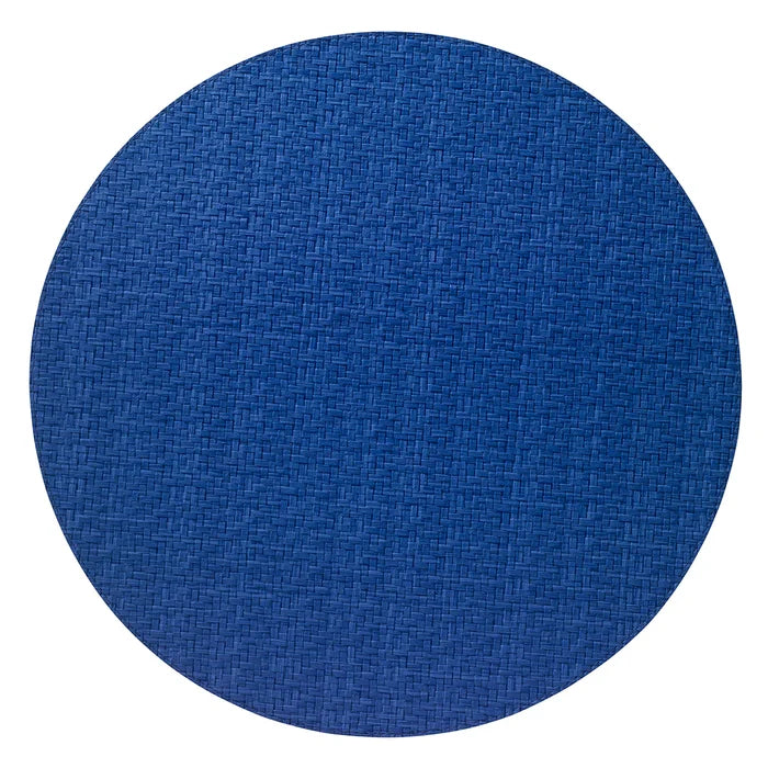 Wicker Round Vinyl Placemats | Set of 4