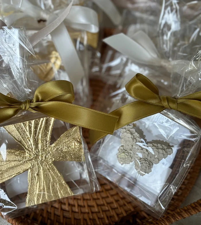 Wide Gold Cross Acrylic Block