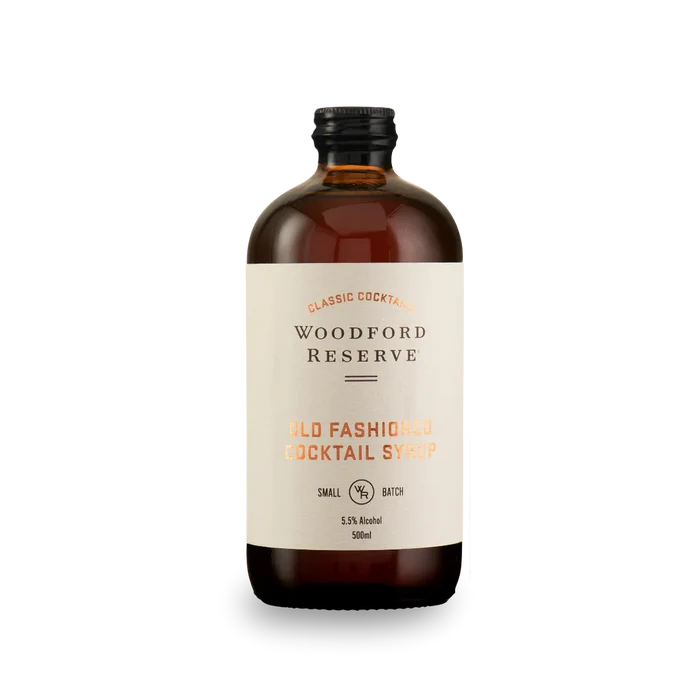 Woodford Reserve Old Fashioned Cocktail Syrup bottle on a white background
